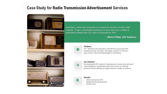 Commercial Broadcasting Case Study For Radio Transmission Advertisement Services Formats PDF