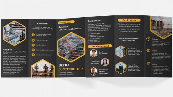 Commercial Building Construction Agency Brochure Trifold