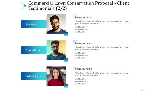 Commercial Lawn Conservation Proposal Ppt PowerPoint Presentation Complete Deck With Slides