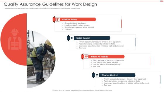 Commercial Property Development Quality Assurance Guidelines For Work Design Template PDF