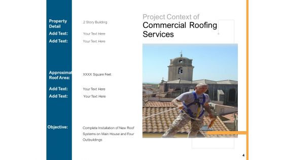 Commercial Roofing Proposal Ppt PowerPoint Presentation Complete Deck With Slides