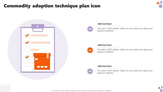 Commodity Adoption Technique Plan Icon Clipart PDF