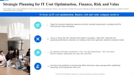 Communicate Company Value To Your Stakeholders Strategic Planning For IT Cost Ideas PDF