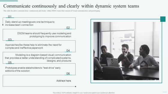 Communicate Continuously And Clearly Within Dynamic System Teams Template PDF