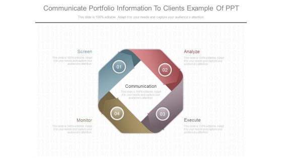 Communicate Portfolio Information To Clients Example Of Ppt