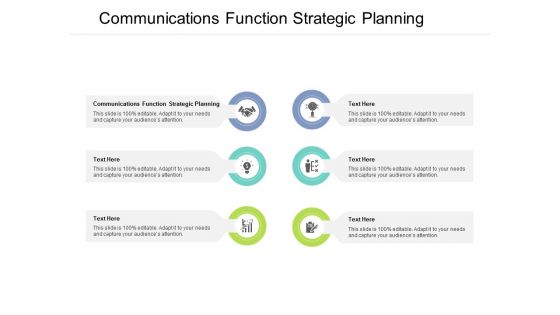 Communication Function Strategic Planning Ppt PowerPoint Presentation Icon Clipart Images Cpb