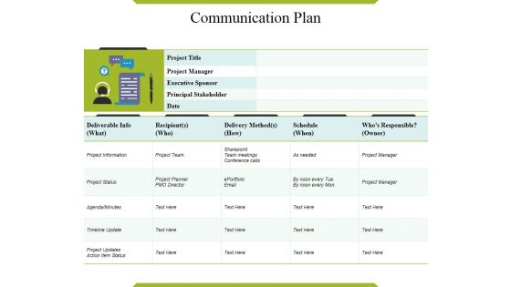 Communication Plan Ppt PowerPoint Presentation Layouts Pictures