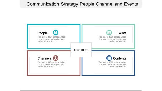 Communication Strategy People Channel And Events Ppt Powerpoint Presentation Gallery Slide Download