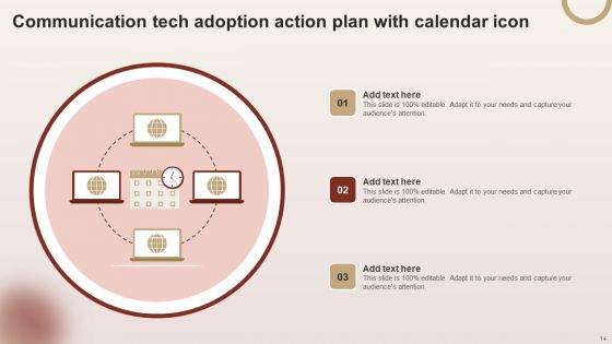 Communication Tech Adoption Action Plan Ppt PowerPoint Presentation Complete Deck With Slides