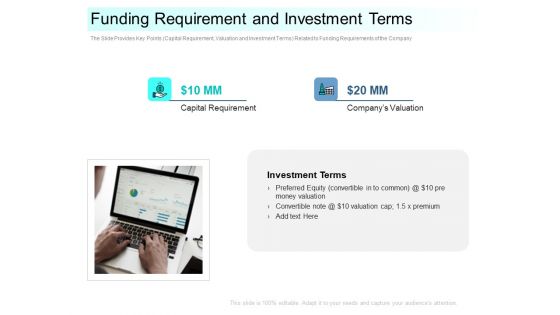 Community Capitalization Pitch Deck Funding Requirement And Investment Terms Graphics Pdf