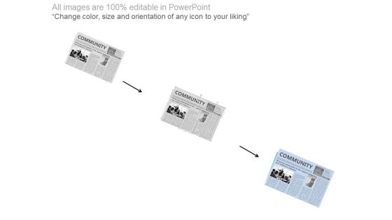 Community Page In News Paper Design Powerpoint Slides
