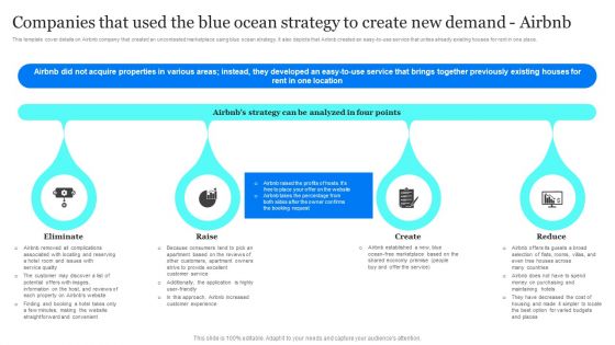 Companies That Used The Blue Ocean Strategy To Create New Demand Airbnb Template PDF