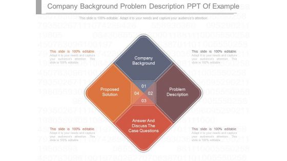 Company Background Problem Description Ppt Of Example