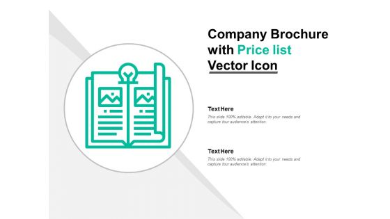 Company Brochure With Price List Vector Icon Ppt PowerPoint Presentation Ideas Layout