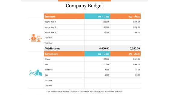Company Budget Ppt PowerPoint Presentation Layouts Sample Company Budget Ppt PowerPoint Presentation Layouts Sample