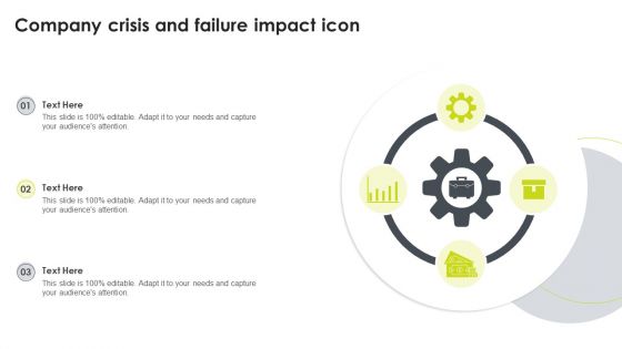 Company Crisis And Failure Impact Icon Infographics PDF