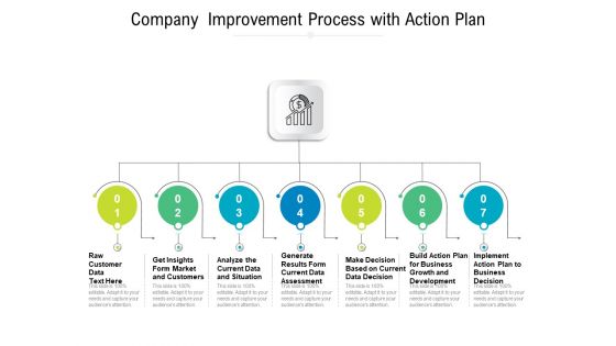 Company Improvement Process With Action Plan Ppt PowerPoint Presentation File Background Image PDF