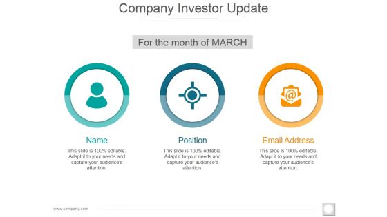 Company Investor Update Ppt PowerPoint Presentation Gallery Graphics Design