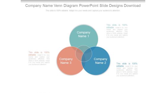Company Name Venn Diagram Powerpoint Slide Designs Download