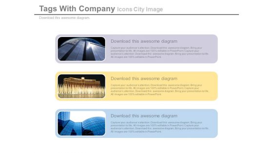 Company Overview With Office Buildings Powerpoint Slides