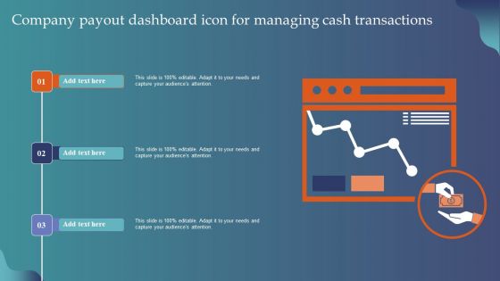 Company Payout Dashboard Icon For Managing Cash Transactions Rules PDF