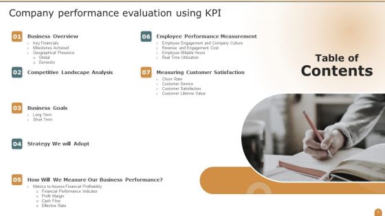 Company Performance Evaluation Using KPI Ppt PowerPoint Presentation Complete Deck With Slides