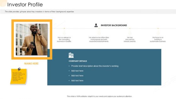 Company Process Handbook Investor Profile Ppt Visual Aids Summary PDF
