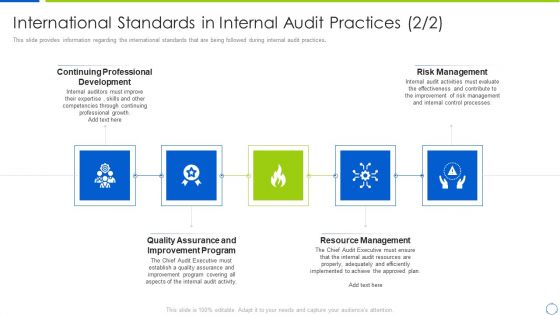 Company Process With Audit Plan Checklist International Standards In Internal Information PDF