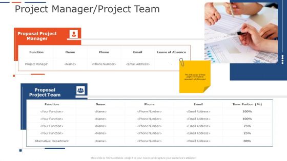 Company Project Planning Project Manager Project Team Ppt Inspiration Templates PDF