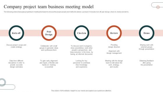 Company Project Team Business Meeting Model Diagrams PDF