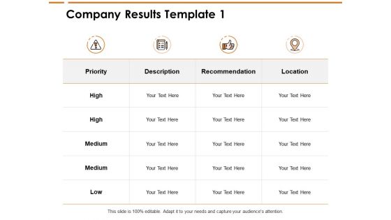 Company Results Location Ppt PowerPoint Presentation Ideas Shapes