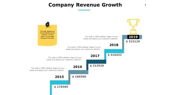 Company Revenue Growth 5 Years Ppt PowerPoint Presentation Slides Layout Ideas