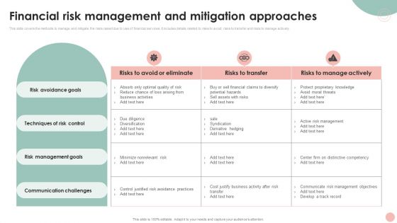 Company Risk Assessment Plan Financial Risk Management And Mitigation Approaches Pictures PDF Company Risk Assessment Plan Financial Risk Management And Mitigation Approaches Pictures PDF