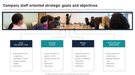 Company Staff Oriented Strategic Goals And Objectives Diagrams PDF