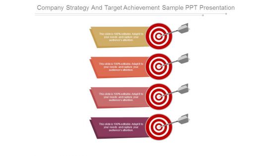 Company Strategy And Target Achievement Sample Ppt Presentation