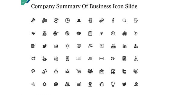 Company Summary Of Business A Plan Ppt PowerPoint Presentation Complete Deck With Slides