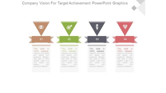 Company Vision For Target Achievement Powerpoint Graphics