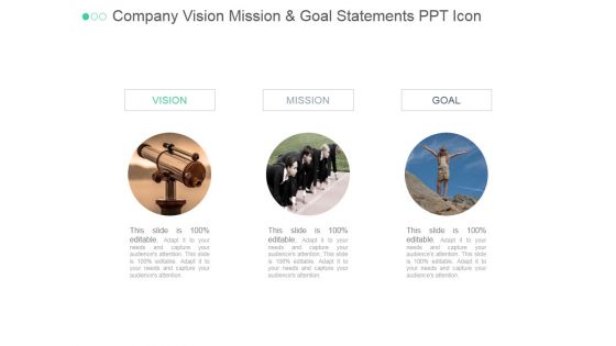 Company Vision Mission And Goal Statements Ppt PowerPoint Presentation Designs Download
