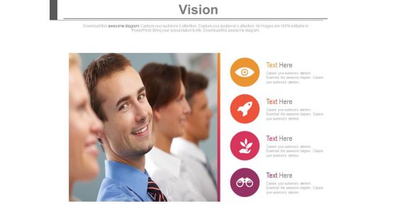 Company Vision Mission And Profile Powerpoint Slides