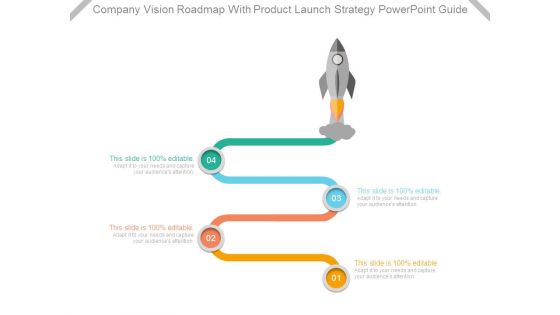 Company Vision Roadmap With Product Launch Strategy Powerpoint Guide