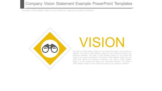 Company Vision Statement Example Powerpoint Templates