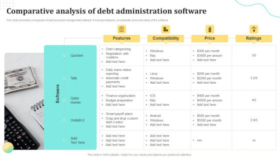 Comparative Analysis Of Debt Administration Software Ppt Ideas Background Images PDF Comparative Analysis Of Debt Administration Software Ppt Ideas Background Images PDF