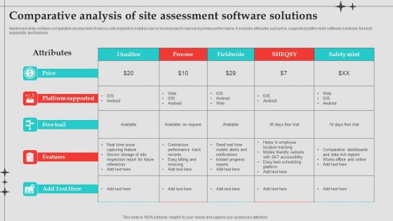 Comparative Analysis Of Site Assessment Software Solutions Structure PDF Comparative Analysis Of Site Assessment Software Solutions Structure PDF