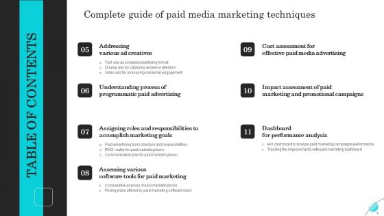 Complete Guide Of Paid Media Marketing Techniques Ppt PowerPoint Presentation Complete Deck With Slides