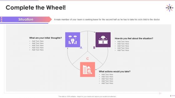 Complete The Wheel Activity For Diversity And Inclusion Training Ppt
