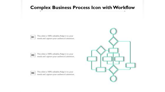 Complex Business Process Icon With Workflow Ppt PowerPoint Presentation Gallery Sample PDF