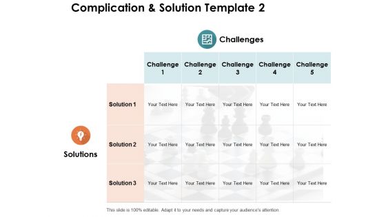 Complication And Solution Management Ppt PowerPoint Presentation File Show