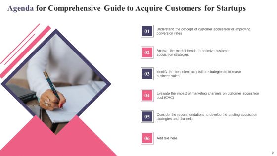 Comprehensive Guide To Acquire Customers For Startups Ppt PowerPoint Presentation Complete Deck With Slides