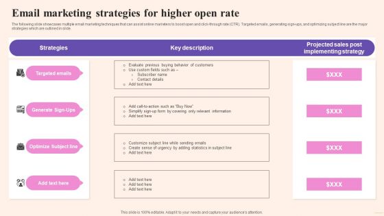 Comprehensive Guide To Build Marketing Email Marketing Strategies For Higher Open Rate Professional PDF Comprehensive Guide To Build Marketing Email Marketing Strategies For Higher Open Rate Professional PDF