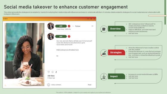 Comprehensive Influencer Promotional Guide To Improve Brand Reputation Social Media Takeover Professional PDF